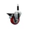 Service Caster 3.5'' Red Poly Swivel 7/8'' Expanding Stem Caster with Brake SCC-EX20S3514-PPUB-RED-PLB-78 - alternate 1